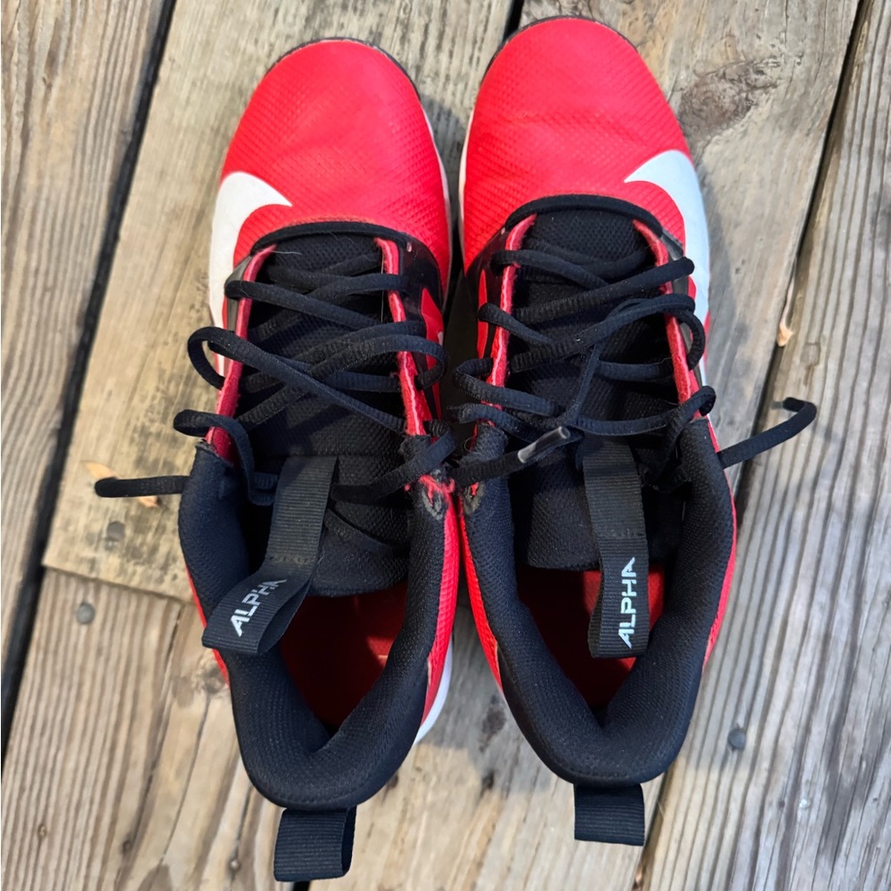 Nike Kids Red and Black Cleats